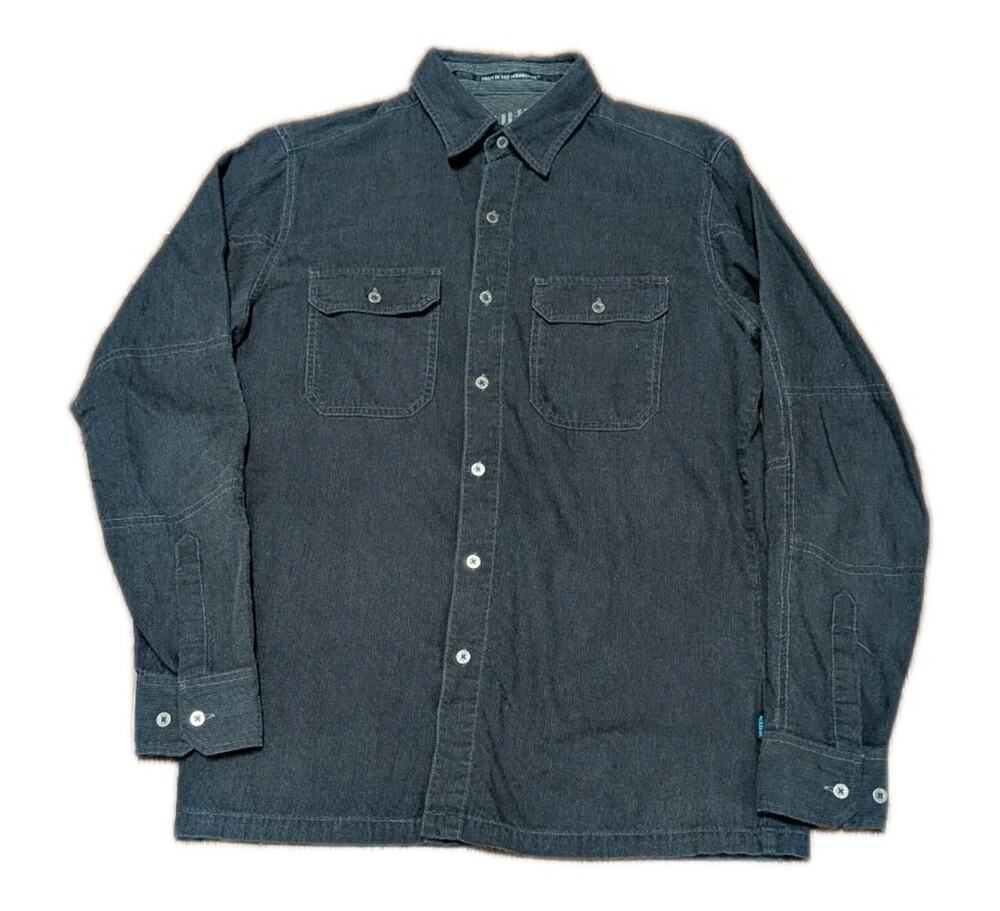 Kuhl Mountain Grown Button Shirt Men’s Small Long Sleeve Outdoor Charcoal Gray
